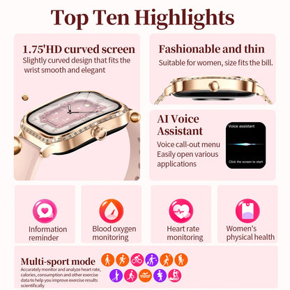 HUAWEI FIT3™ Smartwatch for Women – 1.75" HD Display | Heart Rate, Fitness & Call Assistant | Elegant Waterproof Gift