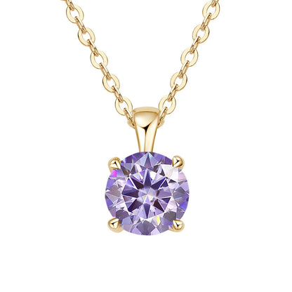 JoyceJelly™ 1ct Moissanite Pendant Necklace | Classic 4-Prong Luxury Fine Jewelry