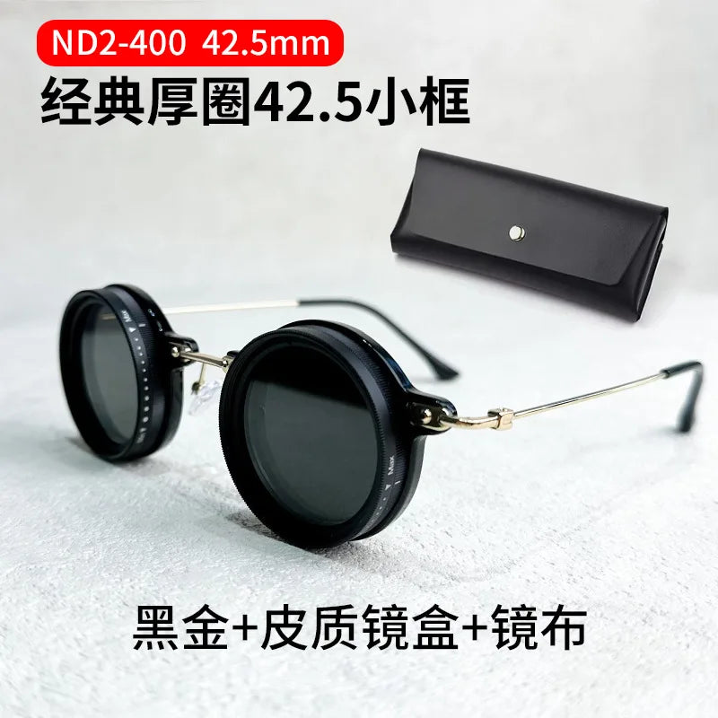 ND2–400 Adjustable Dimming Polarized Fishing Sunglasses – 9-Level UV400 ND Filter with Case Set