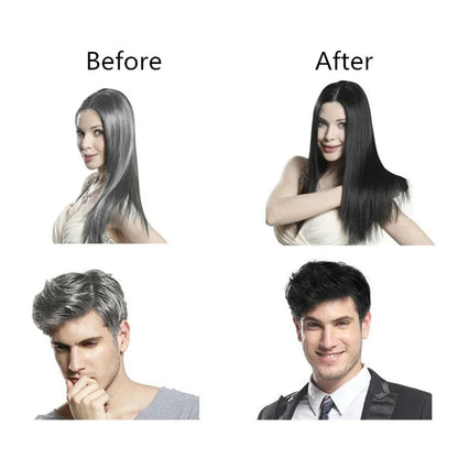 Dexe™ 5-Min Fast Black Hair Shampoo – Herbal Hair Dye with Instant Color Restoration (10-Pack)