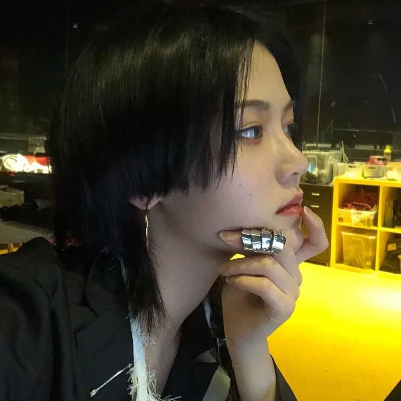 Oosaki Nana Cosplay Metal Ring Armor – Punk Knuckle Finger Rings | Unisex Anime Jewelry Prop Accessory