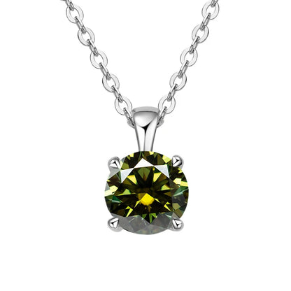JoyceJelly™ 1ct Moissanite Pendant Necklace | Classic 4-Prong Luxury Fine Jewelry