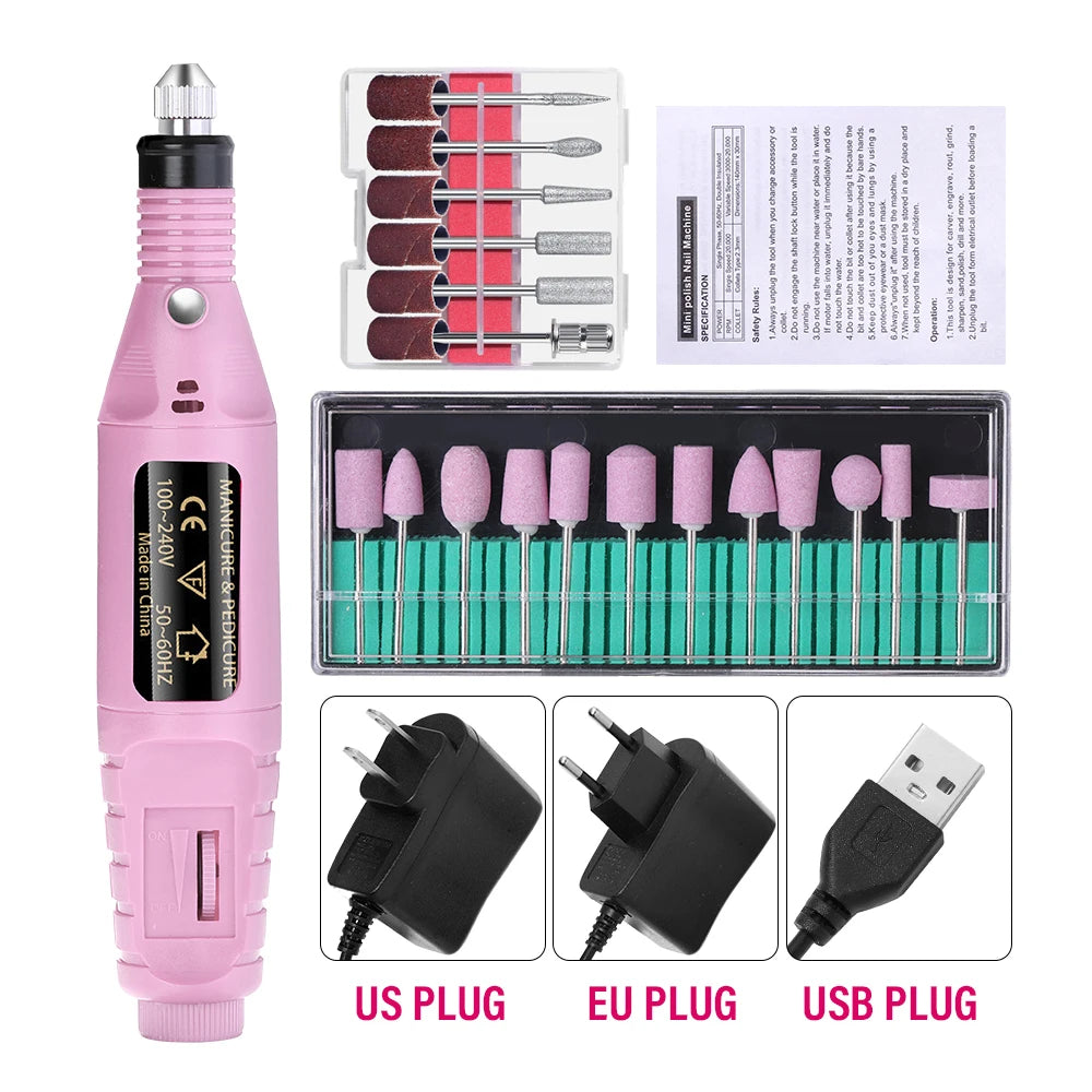 LULAA ProFile™ — Portable Electric Nail Drill Set for Manicure & Pedicure