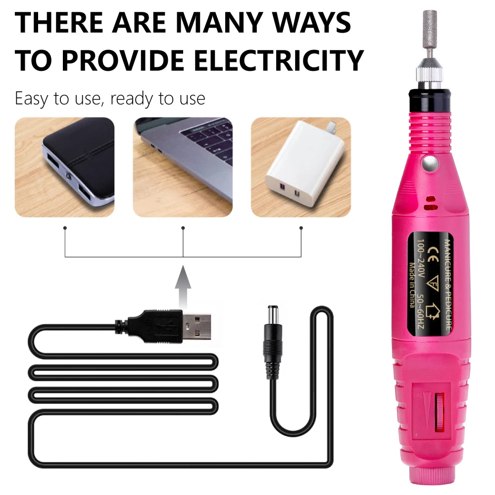 LULAA ProFile™ — Portable Electric Nail Drill Set for Manicure & Pedicure