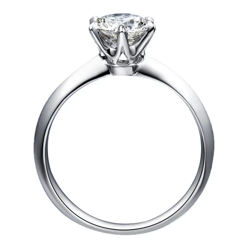 MoissGlow™ 925 Sterling Silver Moissanite Ring – Real Certified Diamond Alternative | Luxury Wholesale Fine Jewelry