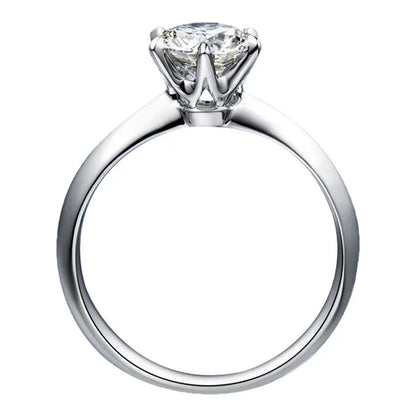 MoissGlow™ 925 Sterling Silver Moissanite Ring – Real Certified Diamond Alternative | Luxury Wholesale Fine Jewelry