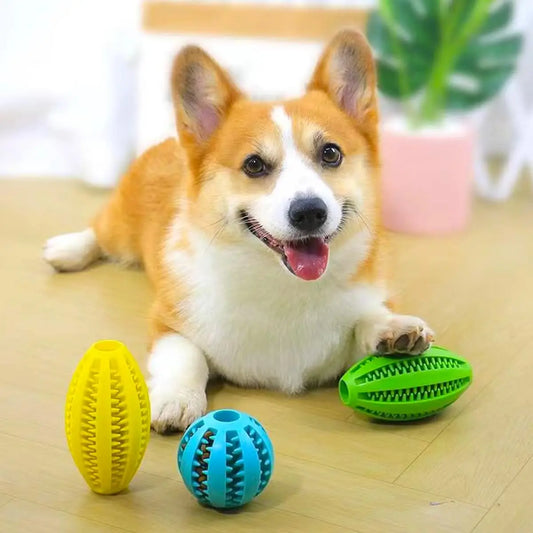 ChompBall™ — Tough Rubber Chew & Treat Toy for Dogs