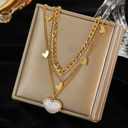 EILIECK™ 4-Leaf Clover Green Zircon Necklace | 316L Stainless Steel Waterproof Pendant for Women