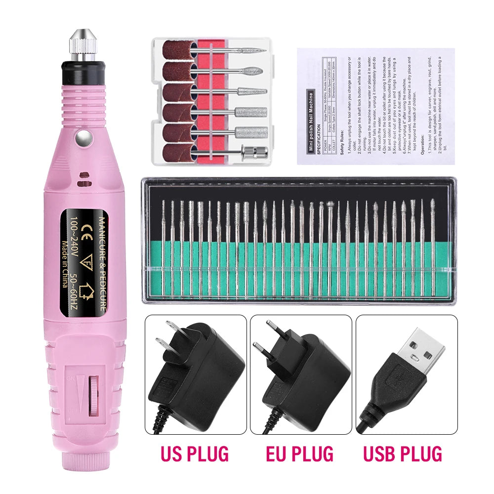 LULAA ProFile™ — Portable Electric Nail Drill Set for Manicure & Pedicure