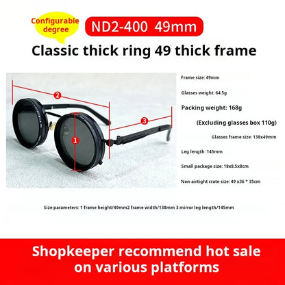 ND2–400 Adjustable Dimming Polarized Fishing Sunglasses – 9-Level UV400 ND Filter with Case Set