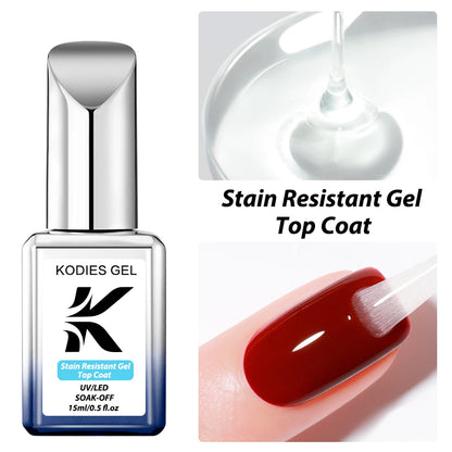 KODIES GEL Super Shine Diamond Top Coat – No-Wipe UV/LED Gel Sealer for Salon-Quality Finish | Long-Lasting Gloss Gel Polish