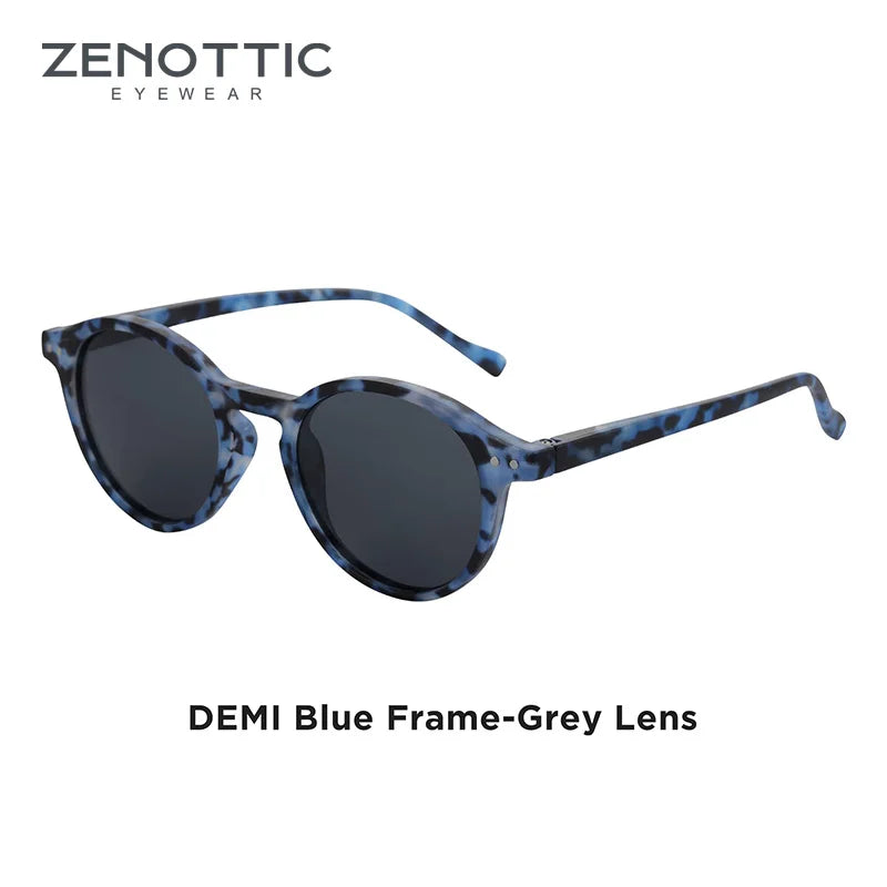 ZENOTTIC™ Retro Polarized Sunglasses – Unisex Small Round Vintage Frame UV400 Goggles (2023–2024 Edition)