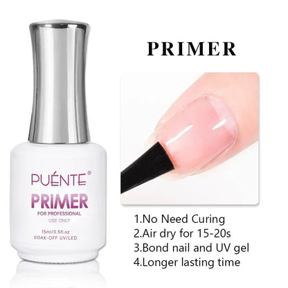 15ML HEMA-Free Base & Top Coat Set – Crystal Glossy & Velvet Matte Finish for Sensitive Nails | Soak-Off UV/LED Gel Varnish