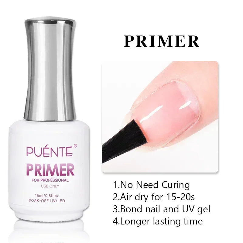 15ML HEMA-Free Base & Top Coat Set – Crystal Glossy & Velvet Matte Finish for Sensitive Nails | Soak-Off UV/LED Gel Varnish