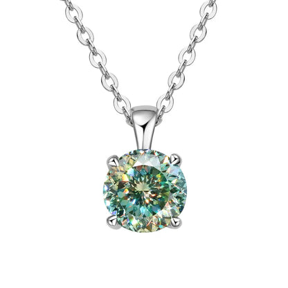 JoyceJelly™ 1ct Moissanite Pendant Necklace | Classic 4-Prong Luxury Fine Jewelry