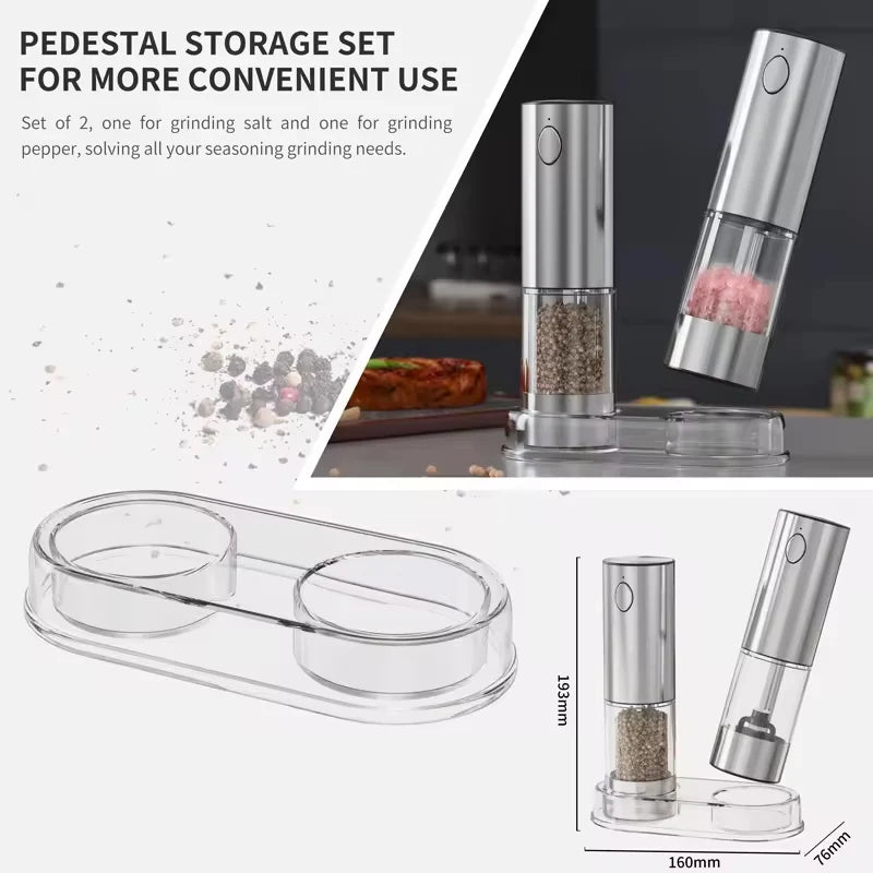GrindMate™ USB Rechargeable Electric Salt & Pepper Mill (2 pcs)
