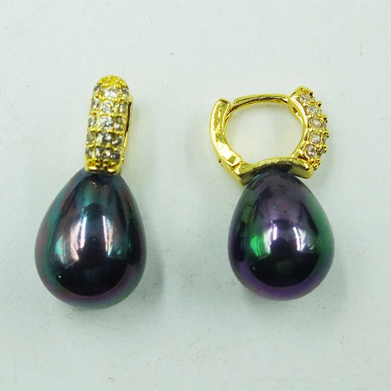 Stunning Sea Shell Pearl Earrings – 12x16mm AAA Grade | Elegant Gift for Girls & Women