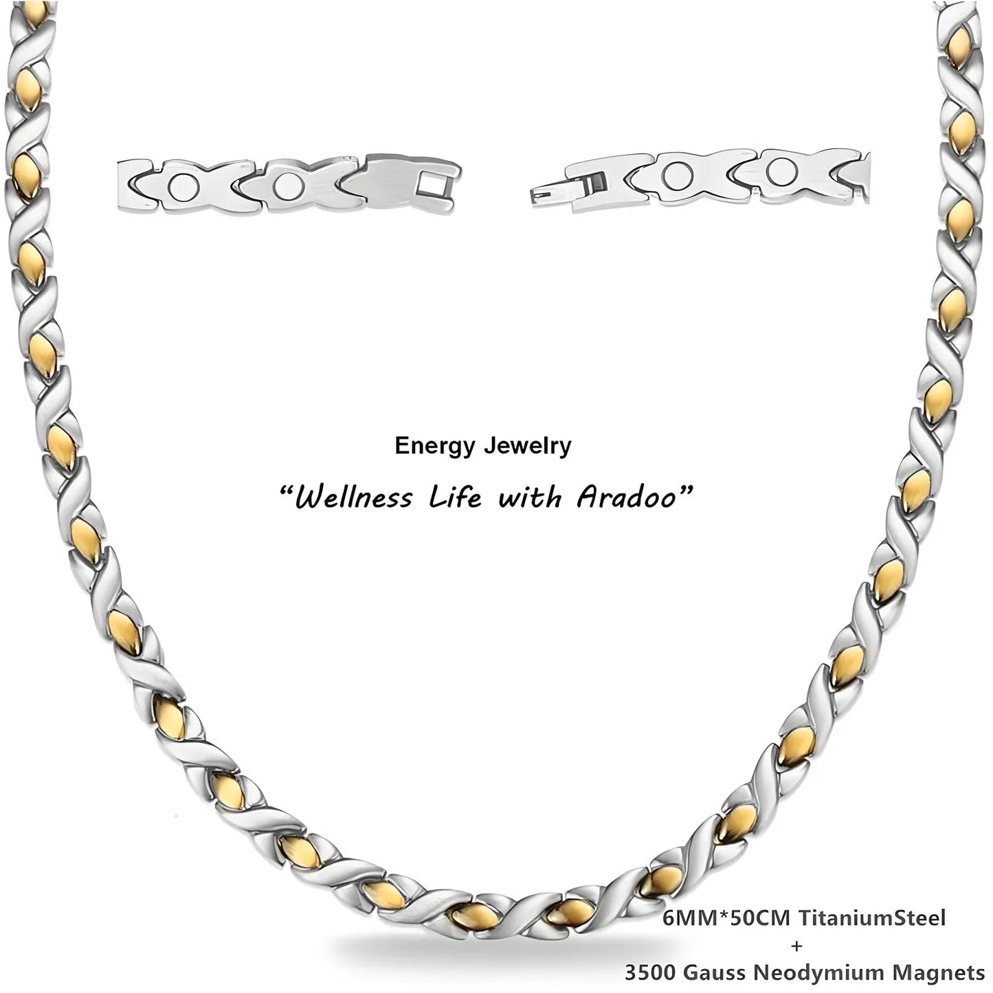 ARADOO Magnetic Copper Necklace – Stylish Pain Relief & Wellness Jewelry for Men & Women
