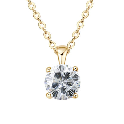 JoyceJelly™ 1ct Moissanite Pendant Necklace | Classic 4-Prong Luxury Fine Jewelry