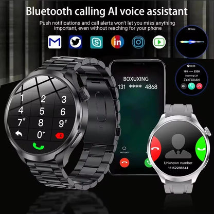 1.85" AMOLED GPS Smartwatch for Men – Outdoor Waterproof Sports Watch with NFC, Bluetooth Calls & Health Tracking