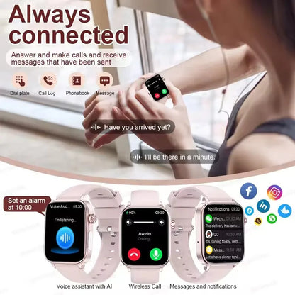 2025 VitalCare™ ECG+PPG Smartwatch – Advanced Blood Pressure, Lipid, Uric Acid & Menstrual Health Tracker for Women