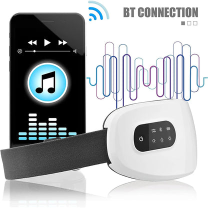 LuxRelief™ 4D Smart Eye Massager – Hot Compress, Vibration, Bluetooth Music & Airbag Therapy