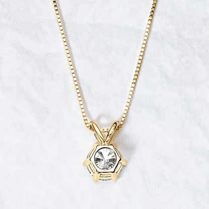 Classic Moissanite Pendant Necklace | 0.5CT–5CT | GRA Certified | 925 Sterling Silver