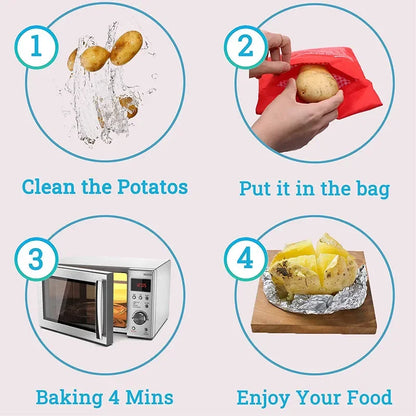 QuickTater™ — 4-Minute Microwave Potato Cooking Pouch