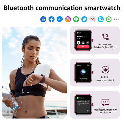 Blackview R50™ Smart Fitness Watch Black– 1.85" HD Display, Heart & SpO2 Monitor, IP68 Waterproof