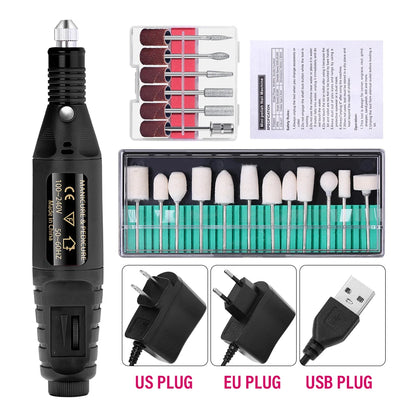 LULAA ProFile™ — Portable Electric Nail Drill Set for Manicure & Pedicure