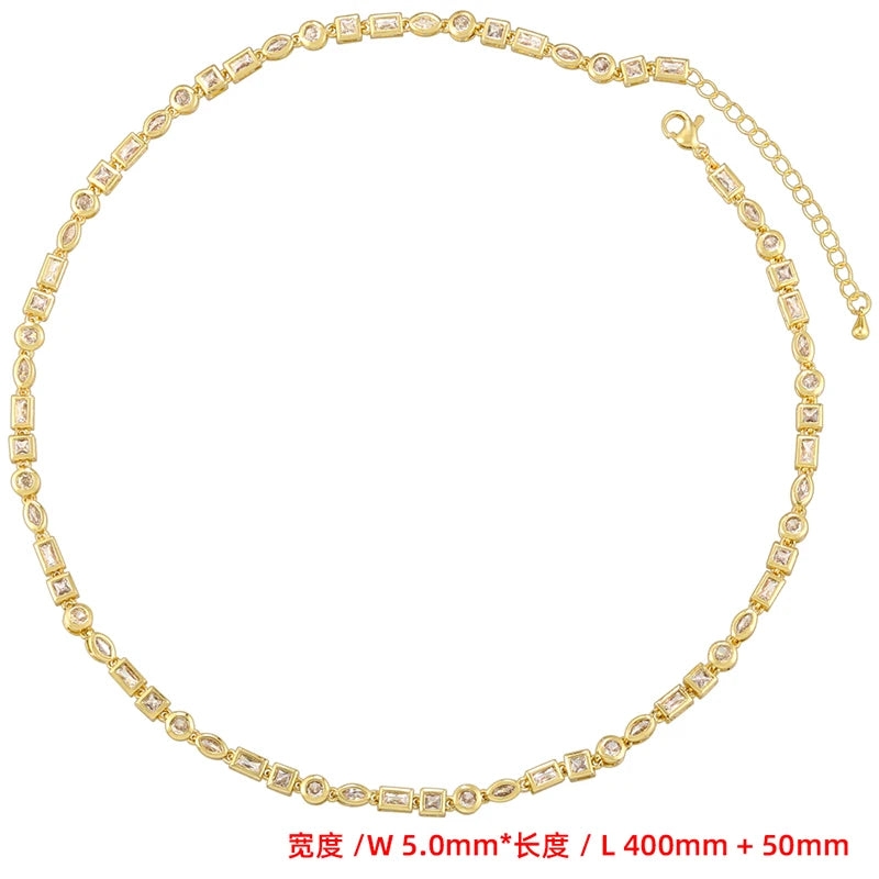 ZHUKOU Candy Cubic Zirconia Necklace – Couples Edition | VL242