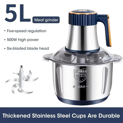 PowerGrind Pro™ — 5L Electric Food Chopper & Kitchen Multi-Processor