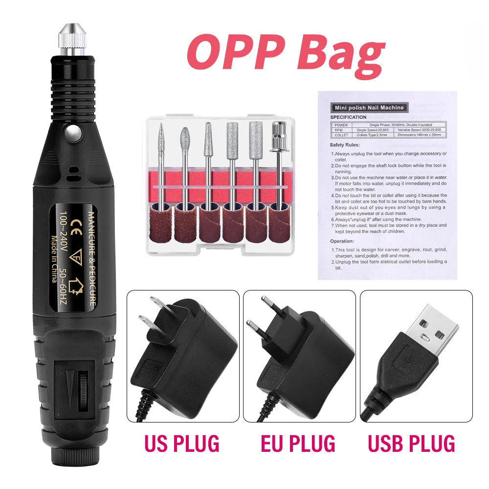 LULAA ProFile™ — Portable Electric Nail Drill Set for Manicure & Pedicure
