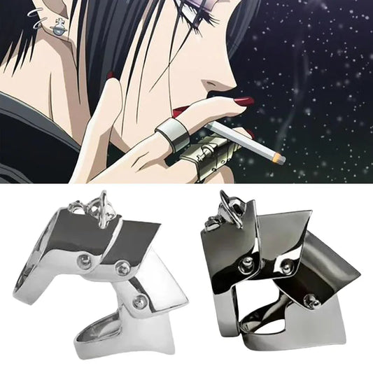 Oosaki Nana Cosplay Metal Ring Armor – Punk Knuckle Finger Rings | Unisex Anime Jewelry Prop Accessory