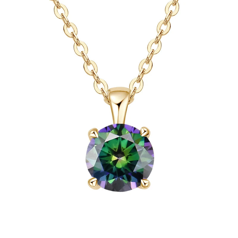 JoyceJelly™ 1ct Moissanite Pendant Necklace | Classic 4-Prong Luxury Fine Jewelry