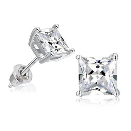 CAOSHI Elegant Oval-Cut CZ Stud Earrings – Simple Shiny Crystal Jewelry for Women | Timeless & Versatile Accessories