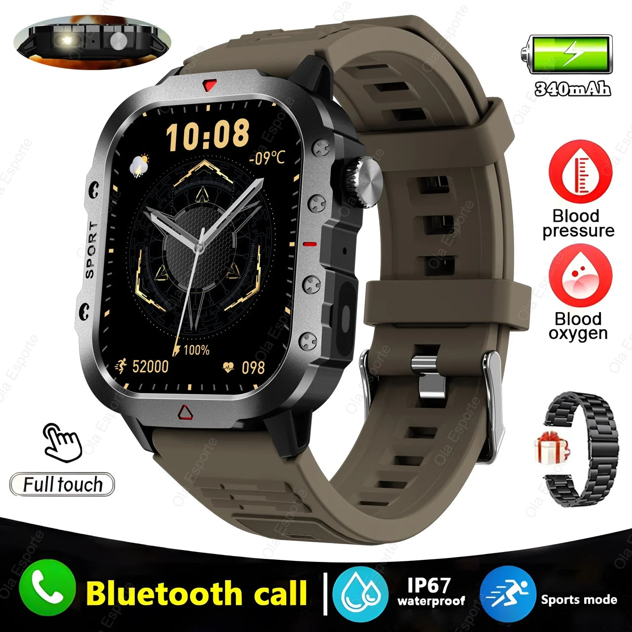 TactiTrack™ Outdoor GPS Smartwatch – Rugged Smart Gear for Men