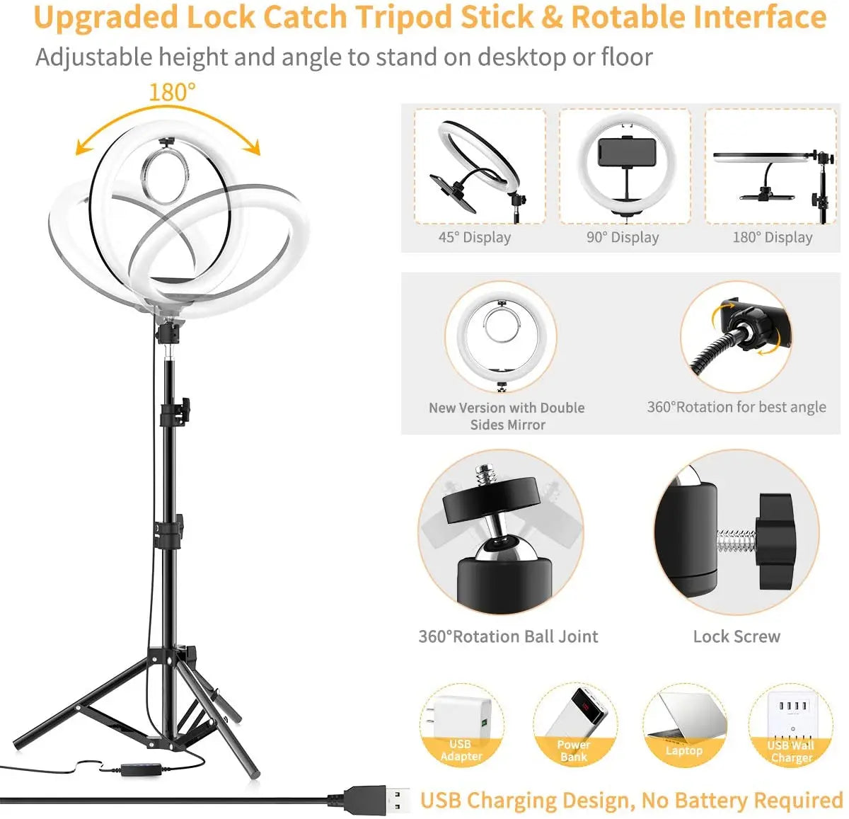 GlowBeam Studio™ — LED Ring Light with Tripod & Remote