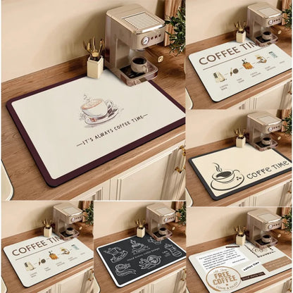 BrewGuard™ — Quick-Dry Heat-Resistant Coffee Station Mat