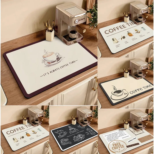 BrewGuard™ — Quick-Dry Heat-Resistant Coffee Station Mat