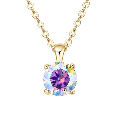 JoyceJelly™ 1ct Moissanite Pendant Necklace | Classic 4-Prong Luxury Fine Jewelry