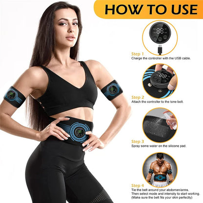 CoreSculpt™ EMS Abdominal Toning Belt – Muscle Stimulator for Slimming Waist, Arms & Legs