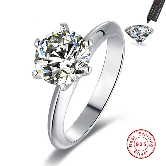 MoissGlow™ 925 Sterling Silver Moissanite Ring – Real Certified Diamond Alternative | Luxury Wholesale Fine Jewelry
