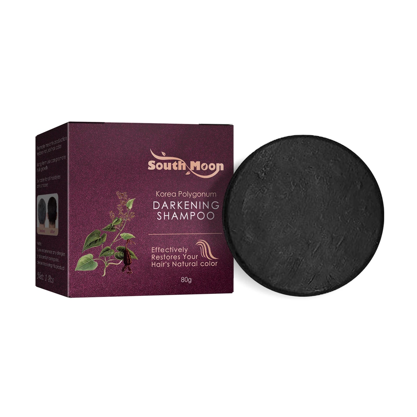 Polygonum Black Restore™ Shampoo Bar – Herbal Anti-Hair Loss & Dandruff Control Soap with Root Strengthening Formula
