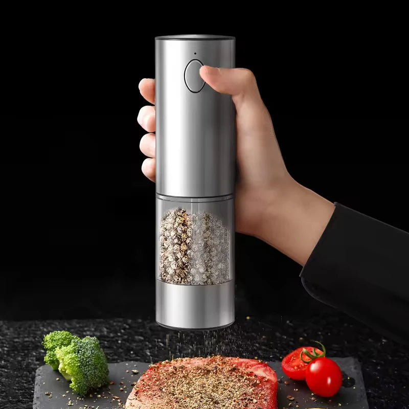 GrindMate™ USB Rechargeable Electric Salt & Pepper Mill (2 pcs)