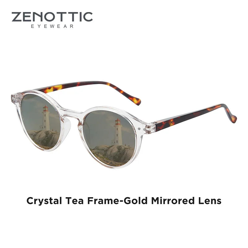 ZENOTTIC™ Retro Polarized Sunglasses – Unisex Small Round Vintage Frame UV400 Goggles (2023–2024 Edition)