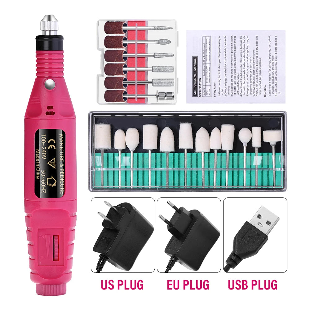 LULAA ProFile™ — Portable Electric Nail Drill Set for Manicure & Pedicure