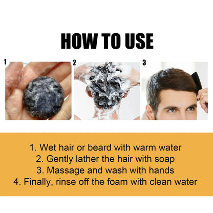 ReBlack™ Magic Hair Darkening Shampoo Bar – Natural Gray Coverage for Hair & Beard