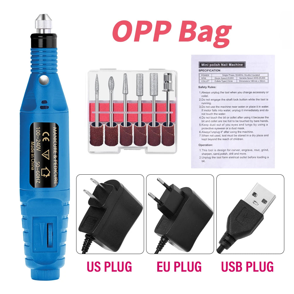 LULAA ProFile™ — Portable Electric Nail Drill Set for Manicure & Pedicure