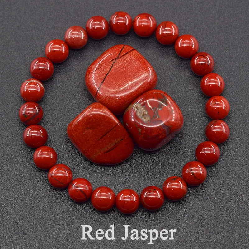 Indian Agate Natural Stone Bead Bracelet – Colorful Crystal Healing Strand for Women | Energy, Balance & Yoga Gift Jewelry